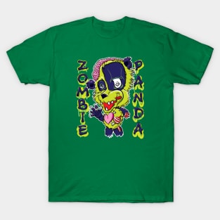 Cute Zombie Panda Cartoon Character T-Shirt